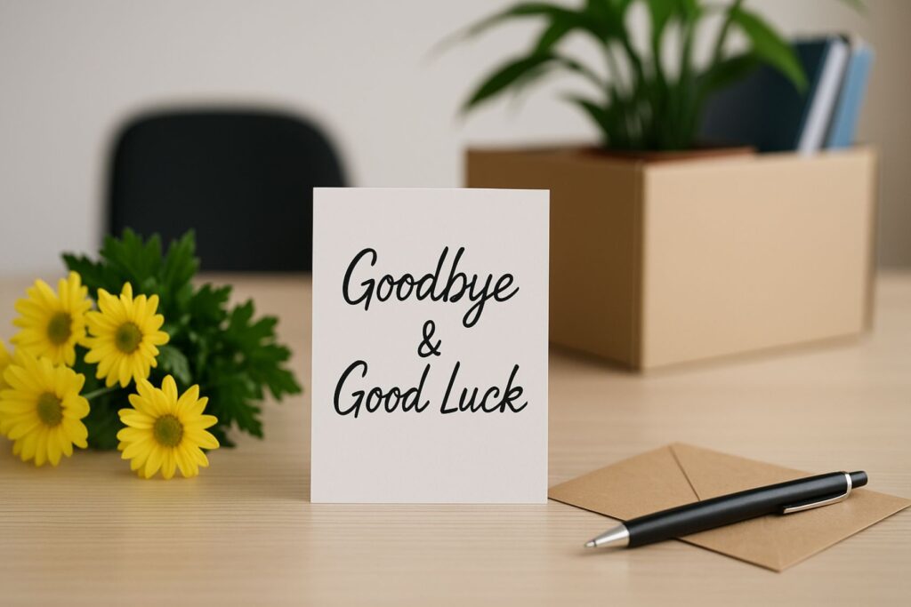 mot de départ pour un collègue