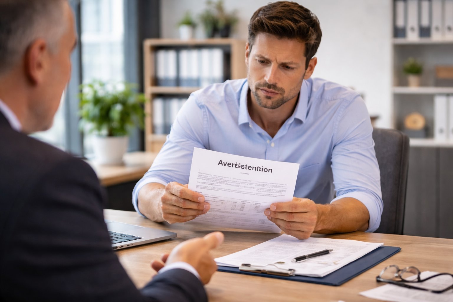 Avertissement au travail en CDI